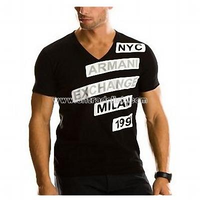 Armani Exchange Colorblock V-Neck T-Shirt