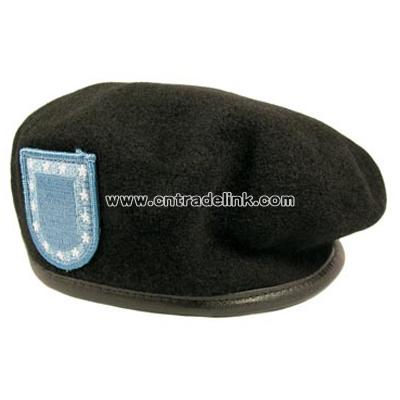 Army Black Beret with Flash