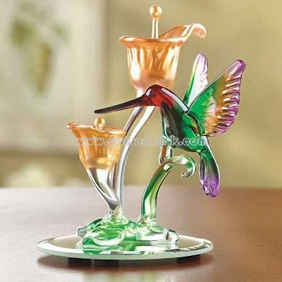 Art Glass Hummingbird Figurine