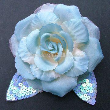 Artificial Flower Brooch with Sequin