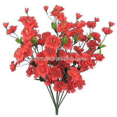 Artificial Silk Apple Blossom Flower Bush Red