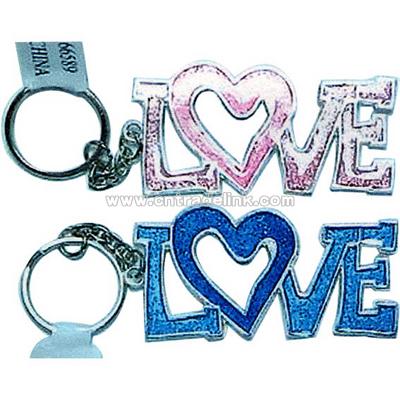 Assorted colors love picture frame key chain