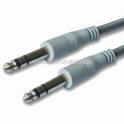 Audio Cable with Nickel-plated Plug