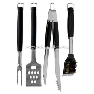 BBQ Tool 4-pc. Set with Black Handles