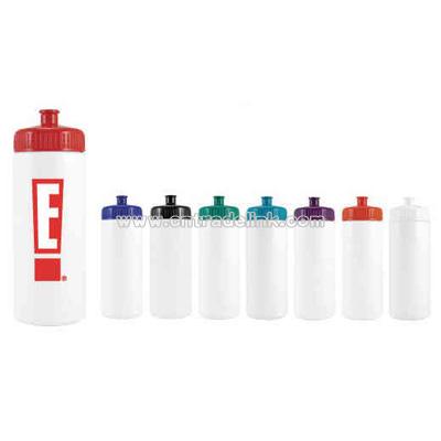 BPA free 16 oz. white high density polyethylene water bottle