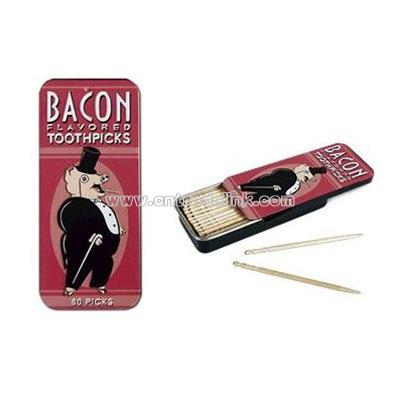 Bacon Flavored Toothpicks Lot of 2 Tins