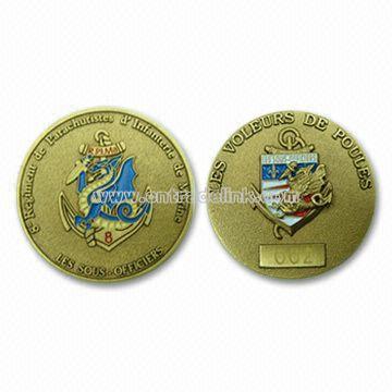Badge Made of Zamac with Antique Bronze Finish
