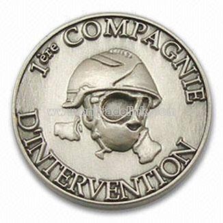 Badge with Antique Silver Finish