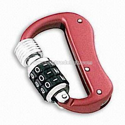 Bag Lock with Zinc Alloy Body Material Carabiner