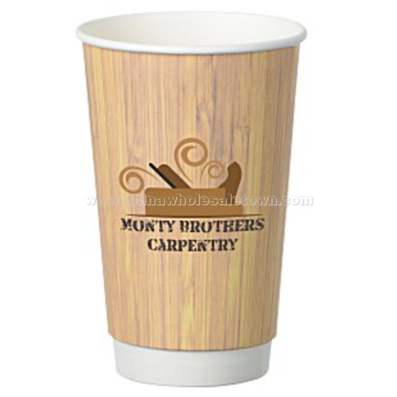 Bamboo Full Color Insulated Paper Cup - 16 oz.