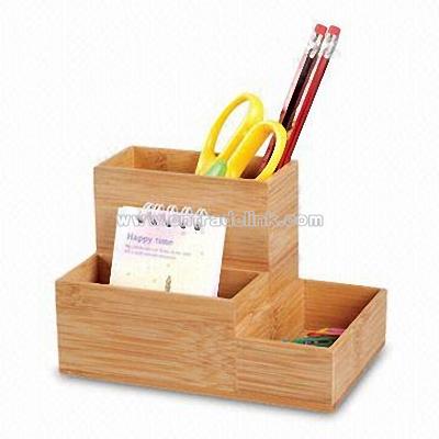 Bamboo desk organizer