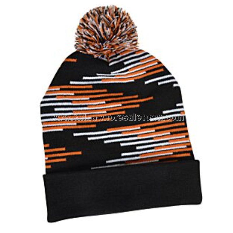 Bar Pom Pom Beanie