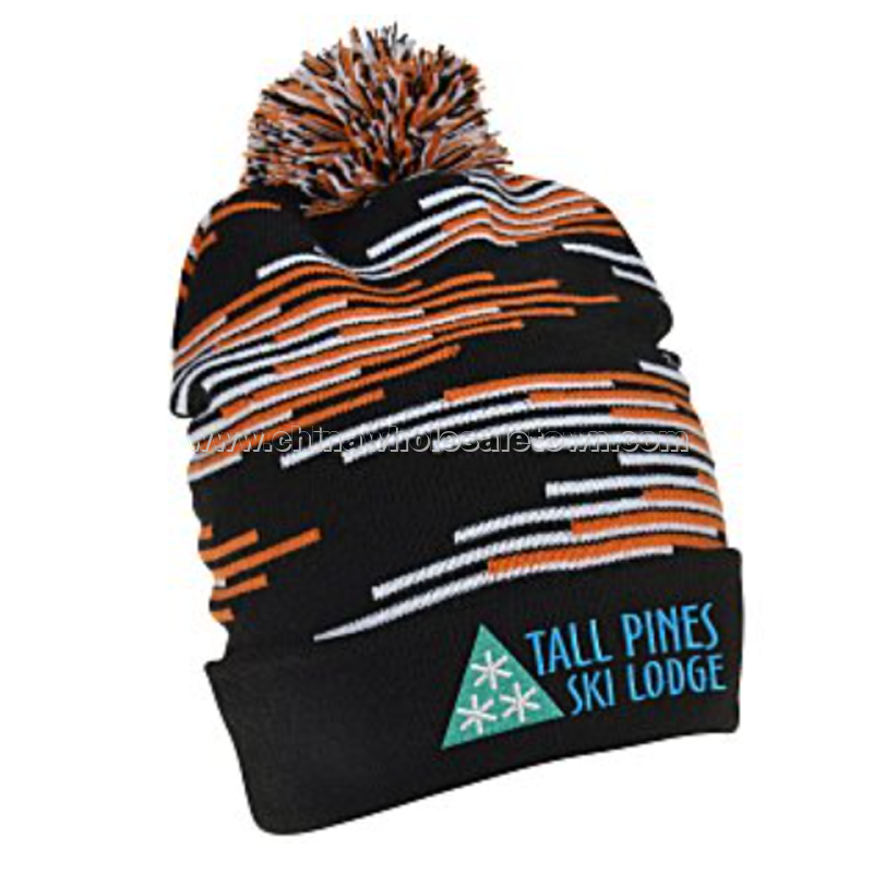 Bar Pom Pom Beanie