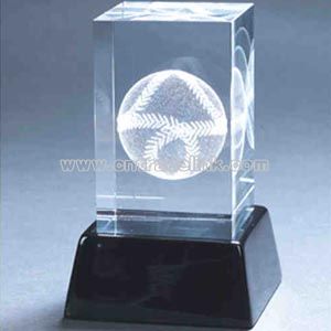 Baseball Crystal sculpture