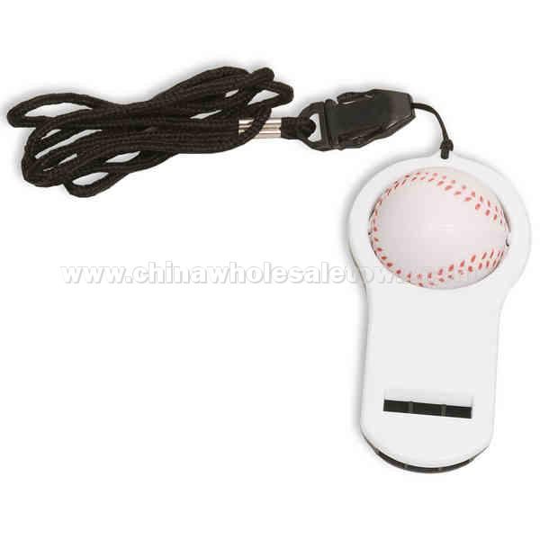 Baseball Stress Ball With Whistle And 16