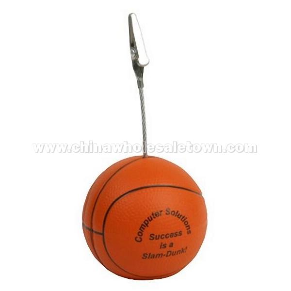 Basketball Memo Holder Stress Ball