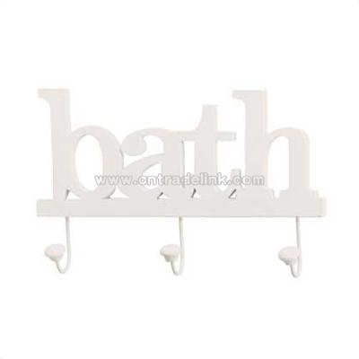 Bath Clothes Hook Wall Plaque