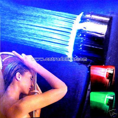 Bathroom Illuminated RGB 3 Colors LED Shower Head Light