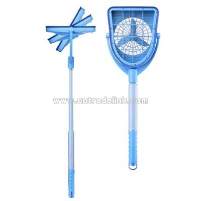 Battery Operated Telescopic Electronic Bug Swatter with Cooling Fan Enhancing Bug Suck-in