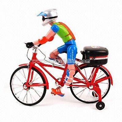 Battery-operated Toy Bicycle with Flashlight and Music