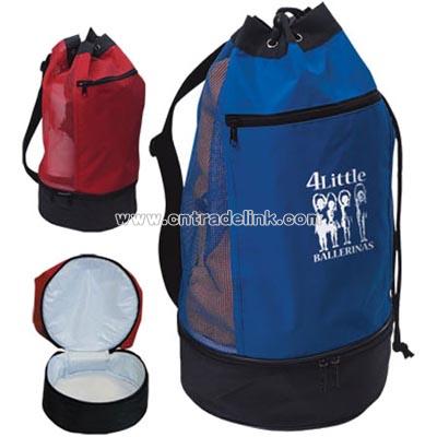 Beach Bag with Insulated Lower Compartment