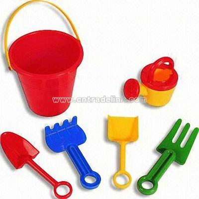 Beach Bucket Set with Rake Toys