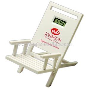 Beach chair LCD display clock
