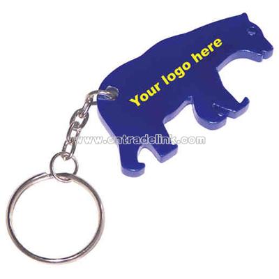 Bear shaped key holder and bottle opener