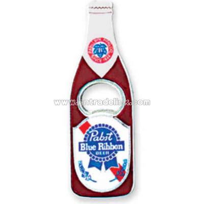 Beer bottle shape bottle opener with magnet