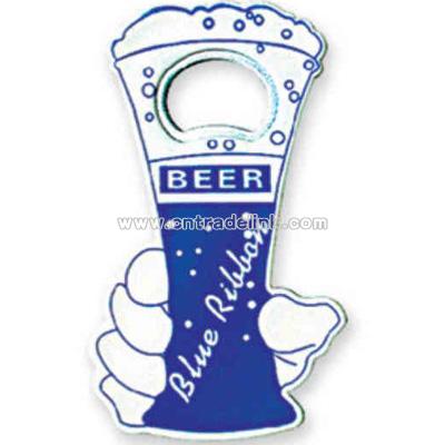 Beer glass shape bottle opener with magnet