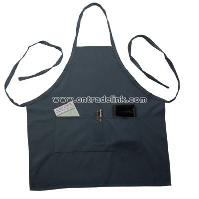 Bib apron grey 65 / 35 poly / cotton twill