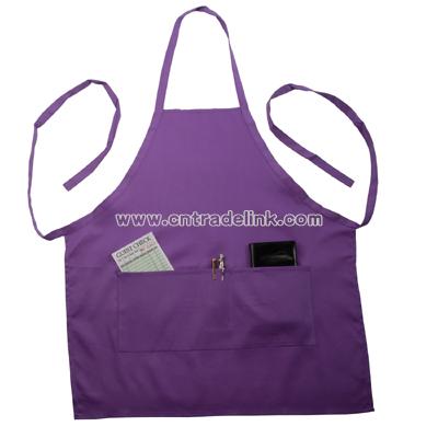 Bib apron purple 65 / 35 poly / cotton twill