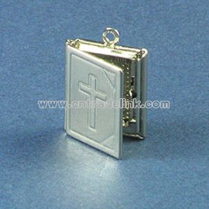 Bible Shaped Pendant with Photo Frame Inside