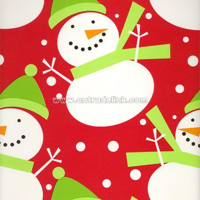 Big Snowman Wrapping Paper
