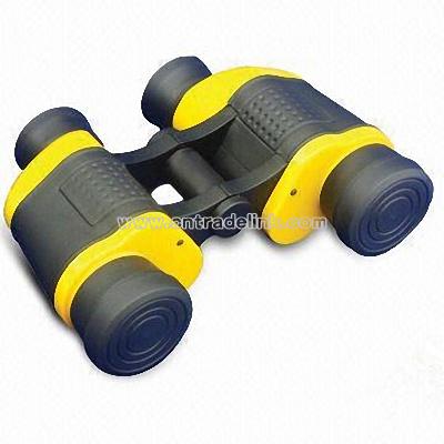 Binoculars with Black Rubber Cover and Ruby Objective Lens