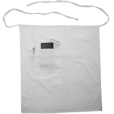 Bistro apron white 65 / 35 poly / cotton twill