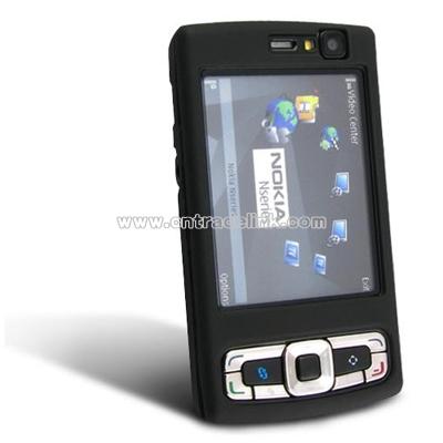 Black Durable Clip On Rubber Coated Case for Nokia N95 8GB