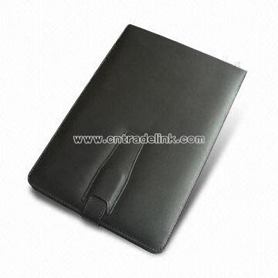 Black Leather Case Cover for Amazon Kindle DX Top-open