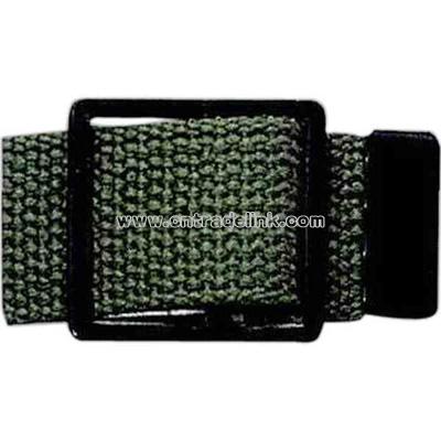 Black Open Face Web Belt Buckle