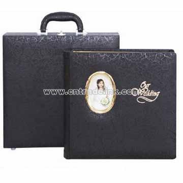 Black PU leather Photo Album with Mats