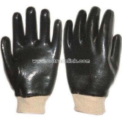 Black PVC Fully Dipped Gloves