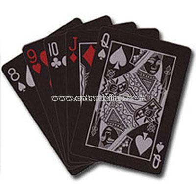 Black Plastic Playing Cards