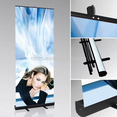 Black Single Side Roll Banner Display