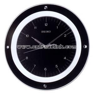 Black dial wall clock