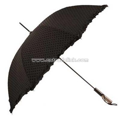 Black flocked spots umbrella