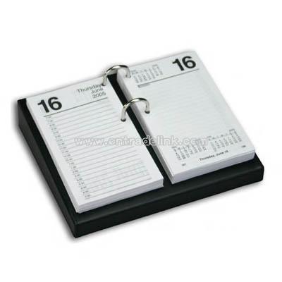 Black leather standard calendar holder