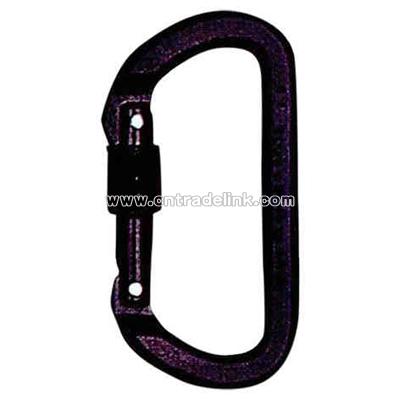 Black locking D carabiner