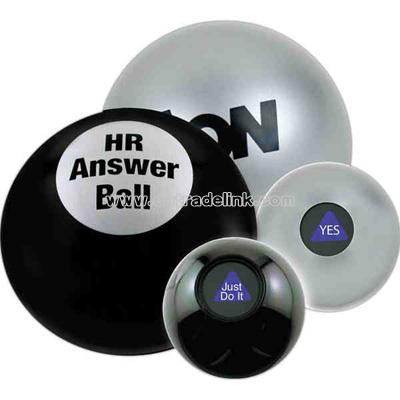 Black magic answer ball with 20 possible answers