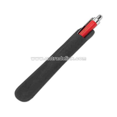 Black velour pen pouch