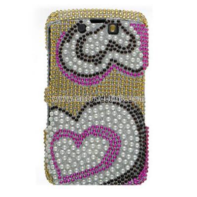 BlackBerry Storm II 9550 Heart Design Full Diamond Case